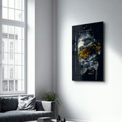 Abstract Yellow Poseidon | Glass Wall Art - ArtDesigna Glass Printing Wall Art