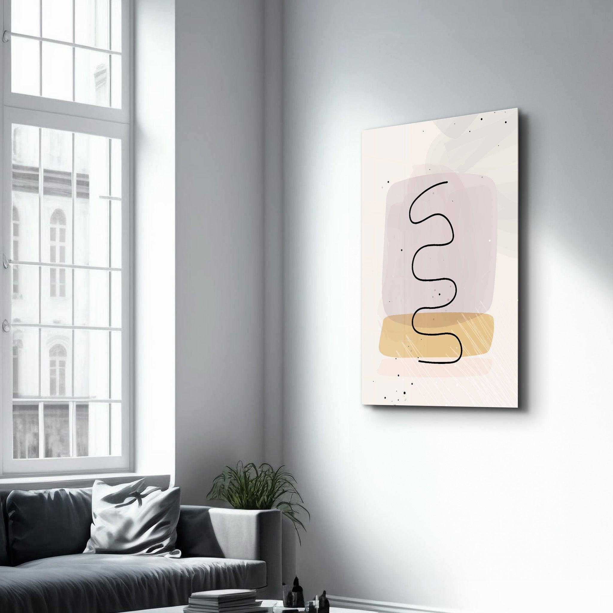 Abstract Shapes and Line V3 | Glass Wall Art - ArtDesigna Glass Printing Wall Art
