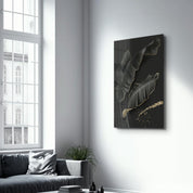 Black and Gold Feather | Glass Wall Art - ArtDesigna Glass Printing Wall Art