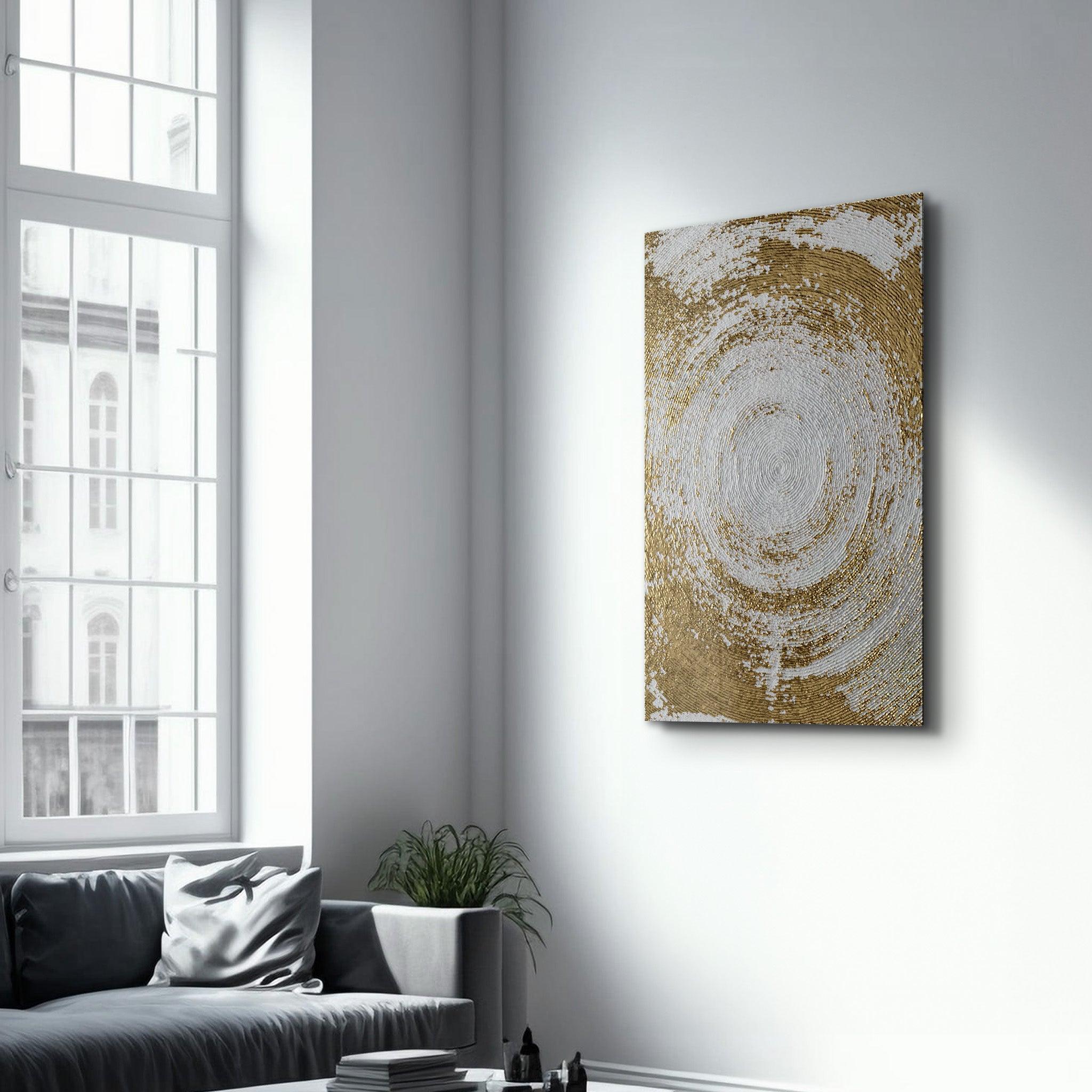 Gold Circle V1 | Glass Wall Art - ArtDesigna Glass Printing Wall Art