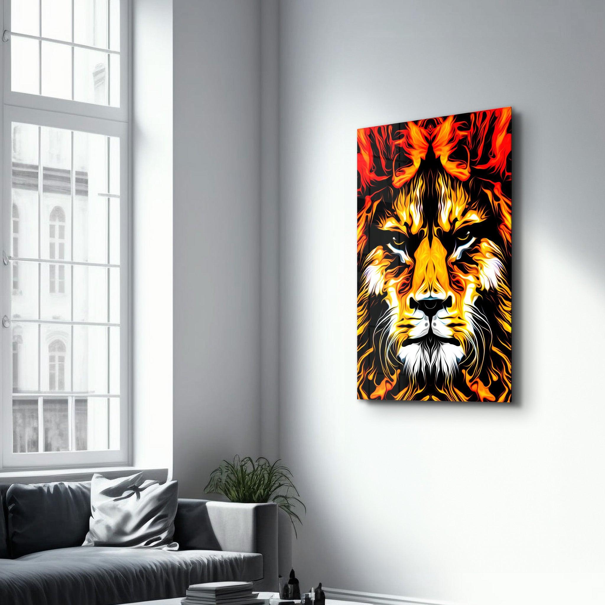 The Big Cat | Glass Wall Art - ArtDesigna Glass Printing Wall Art