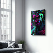 Neon Face | GLASS WALL ART - ArtDesigna Glass Printing Wall Art
