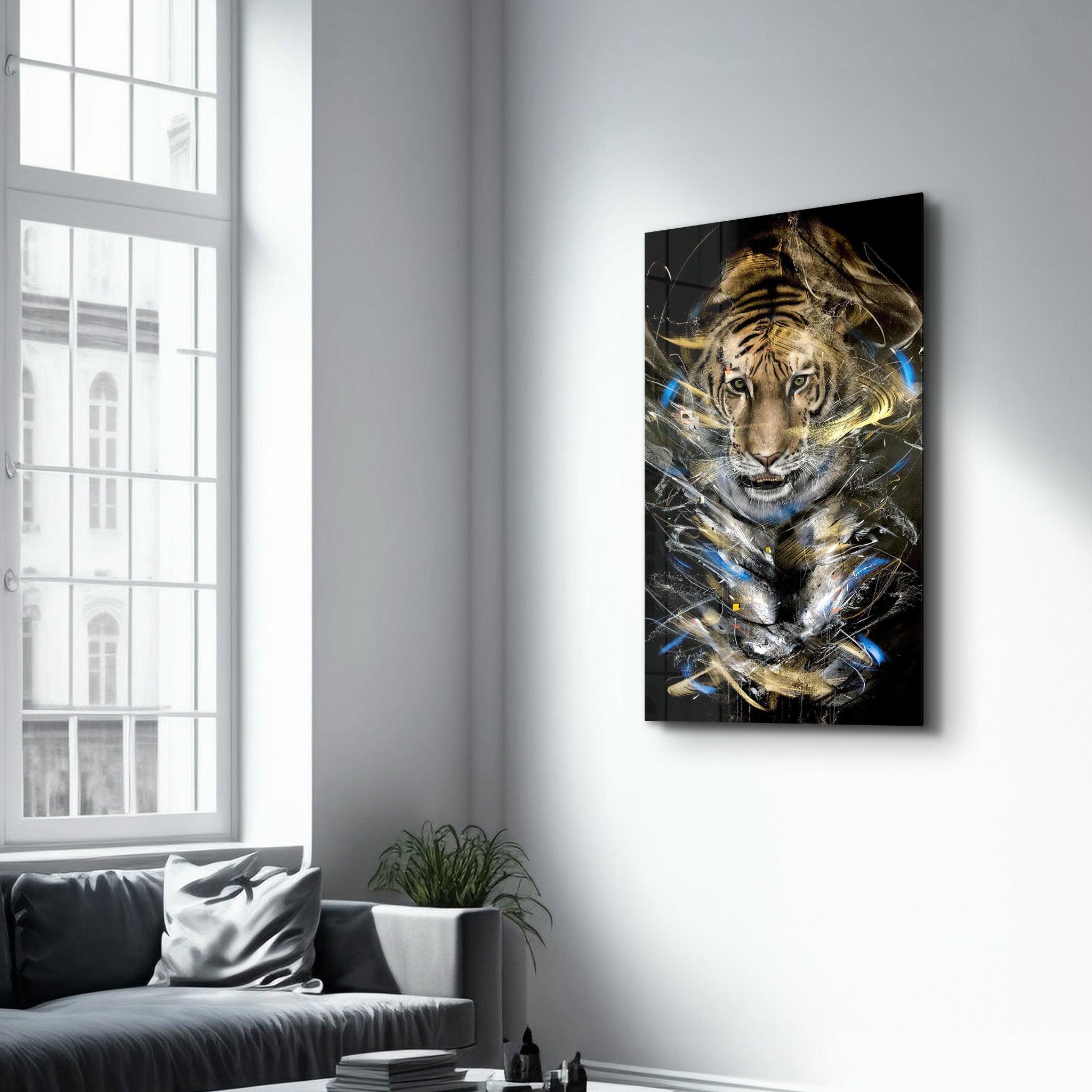 Tiger Wall Art , Canvas Wall 2024 Art , Glass Wall Decor