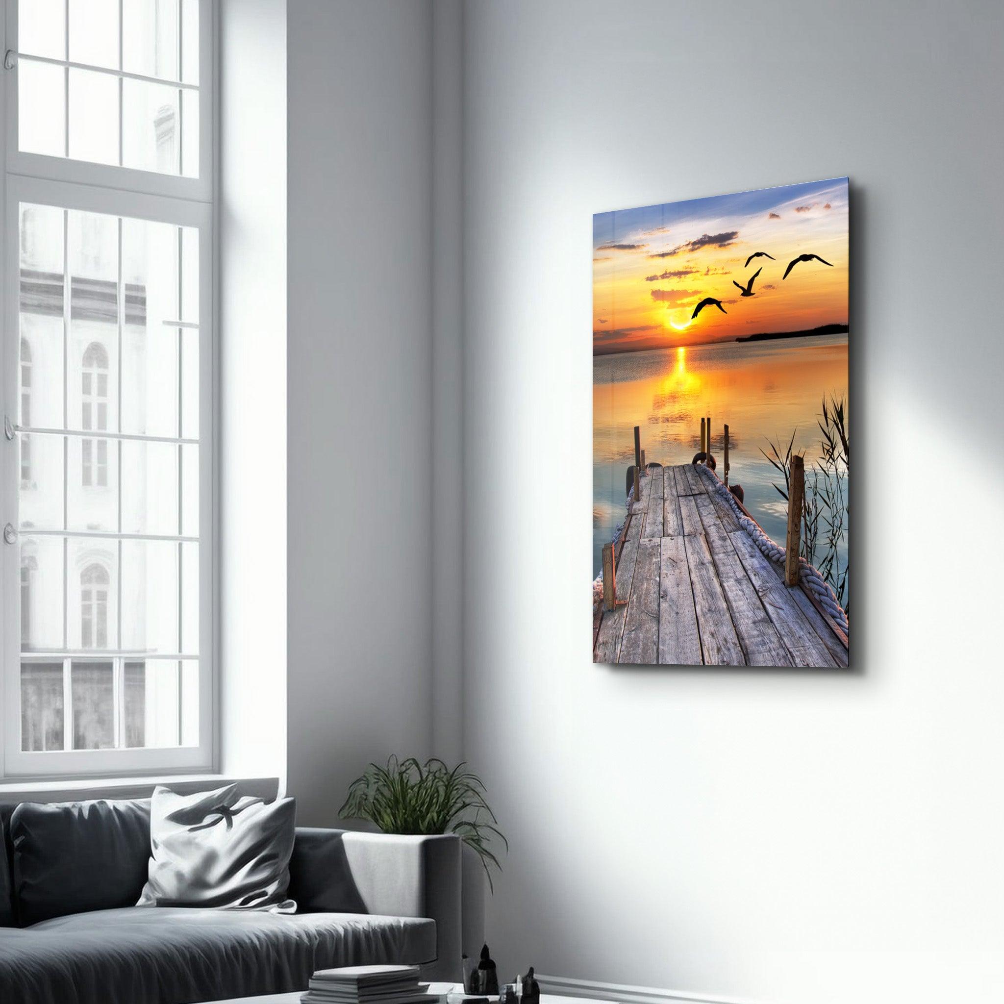 Sunset 1 | Glass Wall Art - Artdesigna