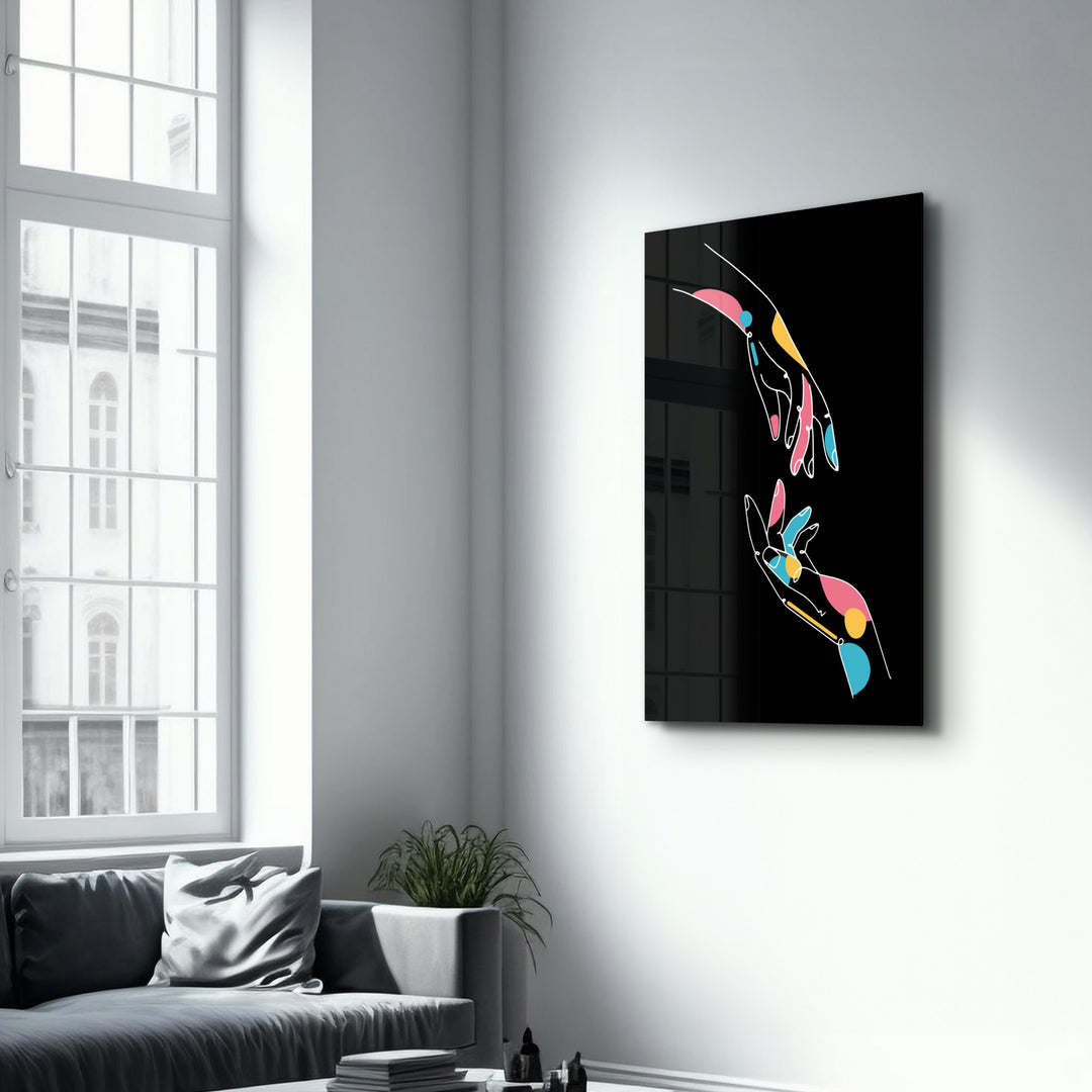 ・"Modern Line Abstract V5"・Glass Wall Art - ArtDesigna Glass Printing Wall Art