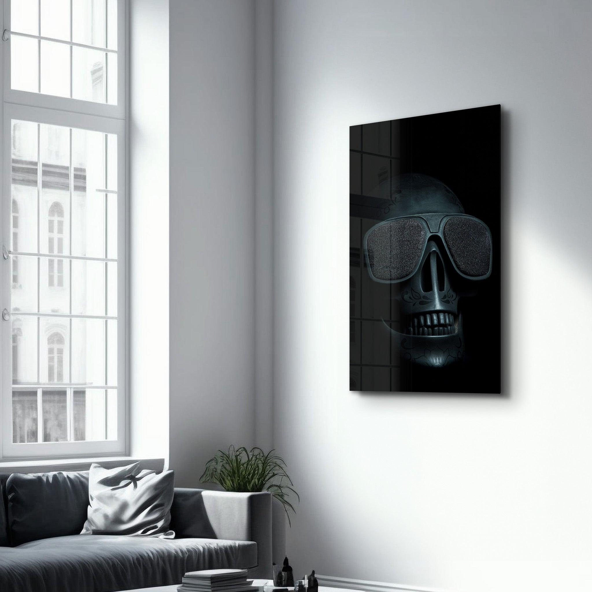 Black Skull | Glass Wall Art - ArtDesigna Glass Printing Wall Art