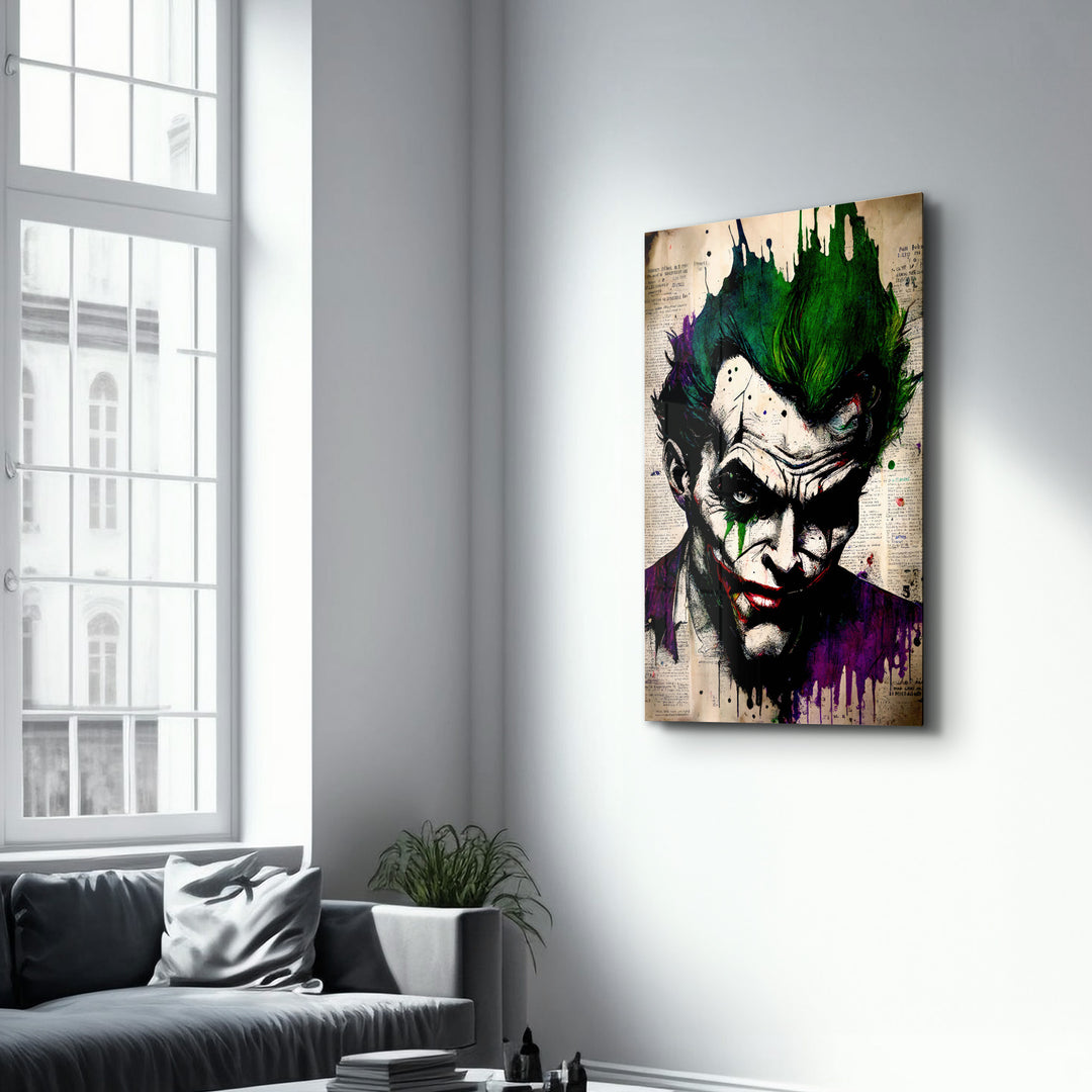 Joker Redesigned | Designer's Collection Glass Wall Art - ArtDesigna Glass Printing Wall Art