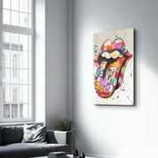 Tongue - Red | Designer's Collection Glass Wall Art - ArtDesigna Glass Printing Wall Art