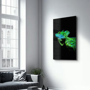 Iguana Green | Designer's Collection Glass Wall Art - ArtDesigna Glass Printing Wall Art