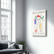 Pablo Picasso - Guerre Et Paix | Gallery Print Collection Glass Wall Art - ArtDesigna Glass Printing Wall Art