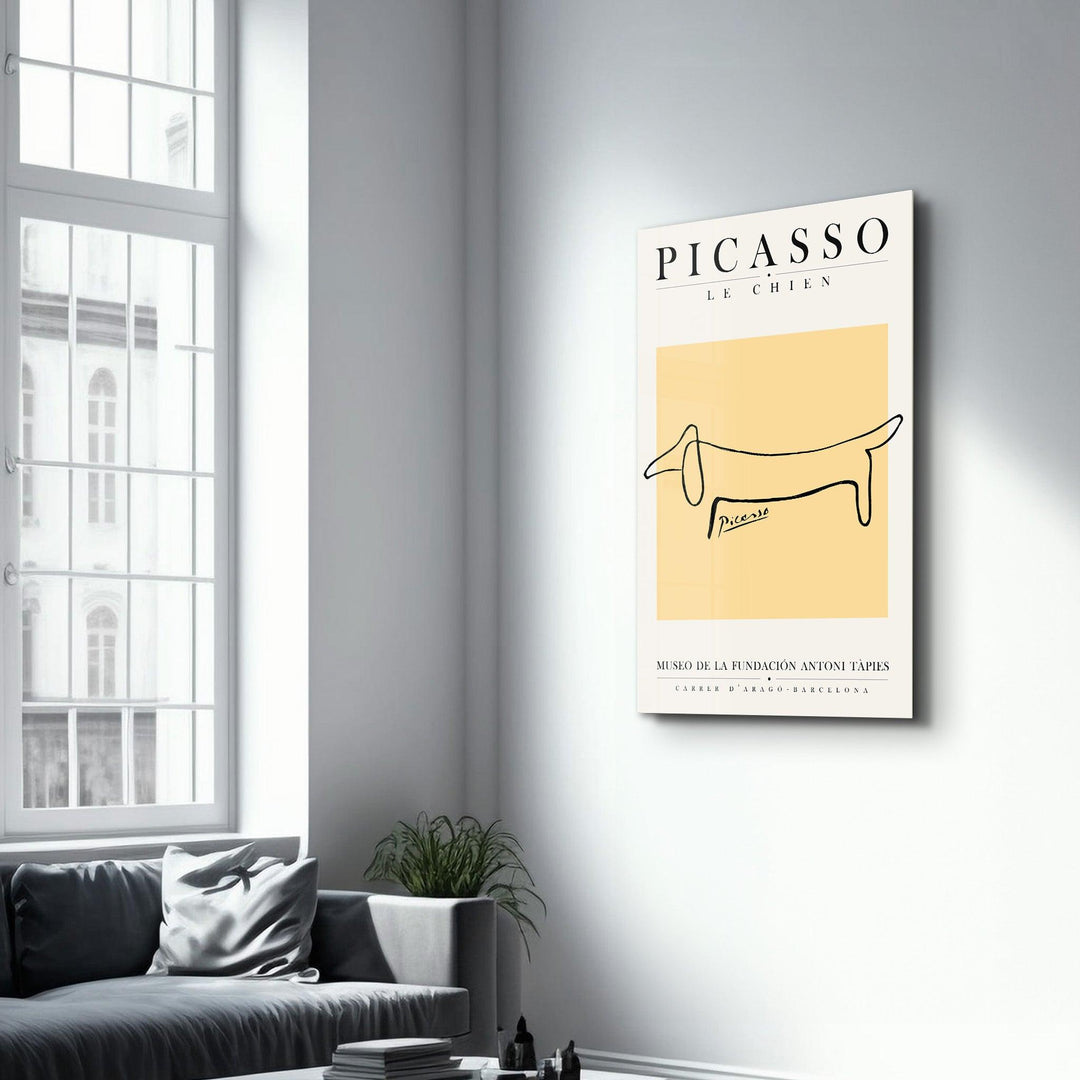 ・"Pablo Picasso - Le Chien"・Gallery Print Collection Glass Wall Art - ArtDesigna Glass Printing Wall Art