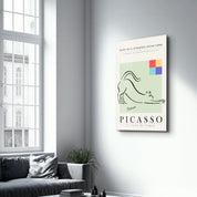 Pablo Picasso - El Gato De Pablo | Gallery Print Collection Glass Wall Art - ArtDesigna Glass Printing Wall Art