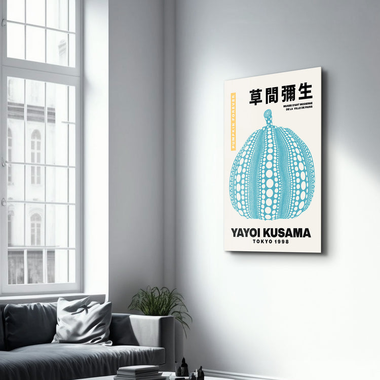 ・"Yayoi Kusama - Tokyo - 1998"・Gallery Print Collection Glass Wall Art - ArtDesigna Glass Printing Wall Art