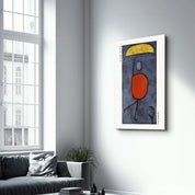 Paul Klee - With Umbrella | Gallery Print Collection Glass Wall Art - ArtDesigna Glass Printing Wall Art