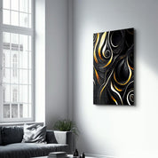 Golden Black Wood | Secret World Collection Glass Wall Art - ArtDesigna Glass Printing Wall Art