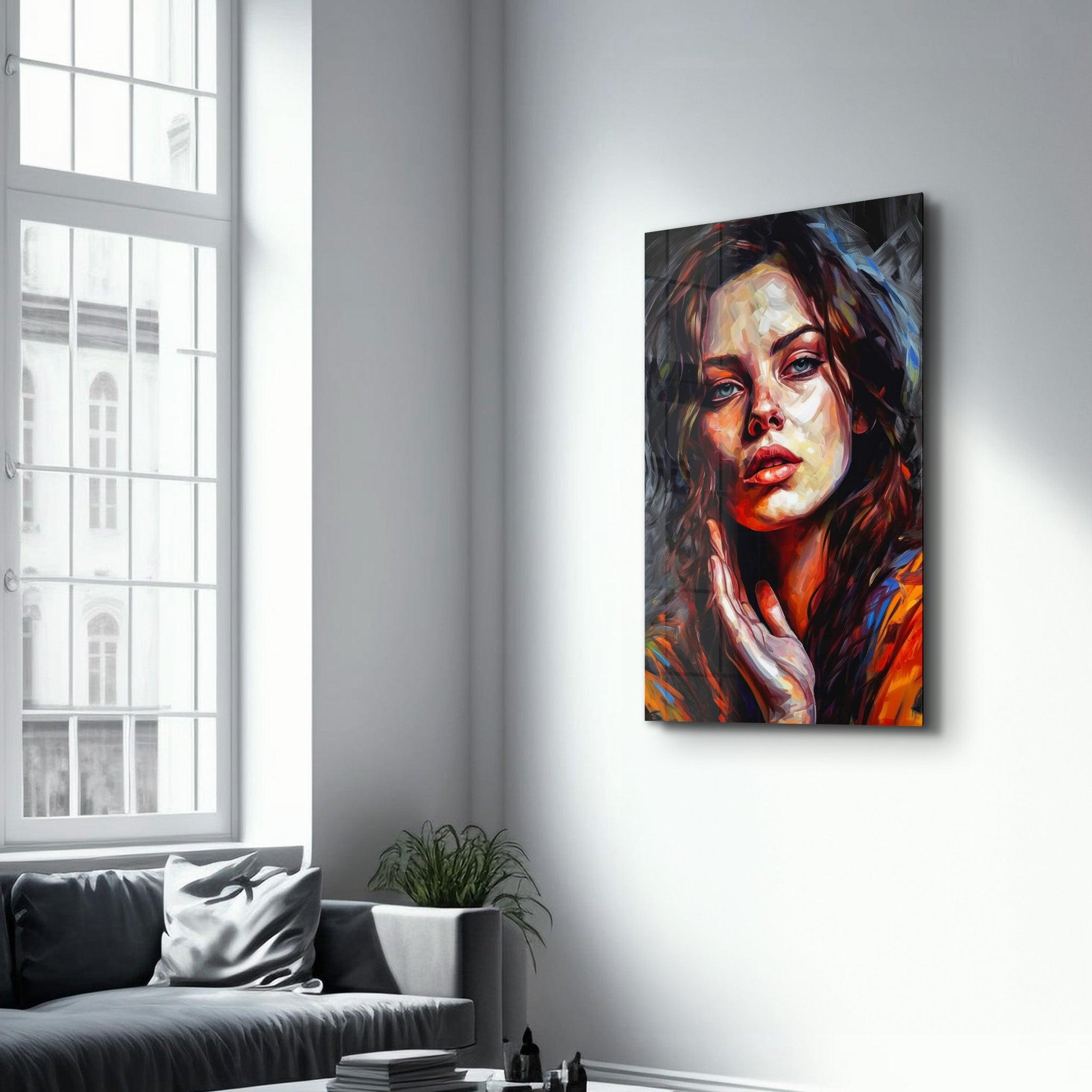 Beauty Oil Painting V2 | Designers Collection Glass Wall Art - ArtDesigna Glass Printing Wall Art