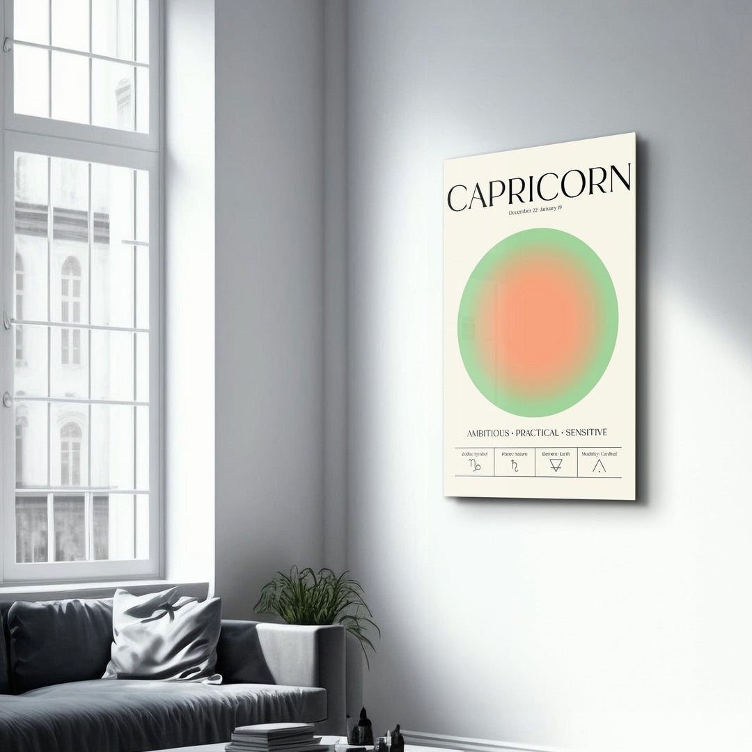 Capricorn - Aura Collection | Zodiac Glass Wall Art