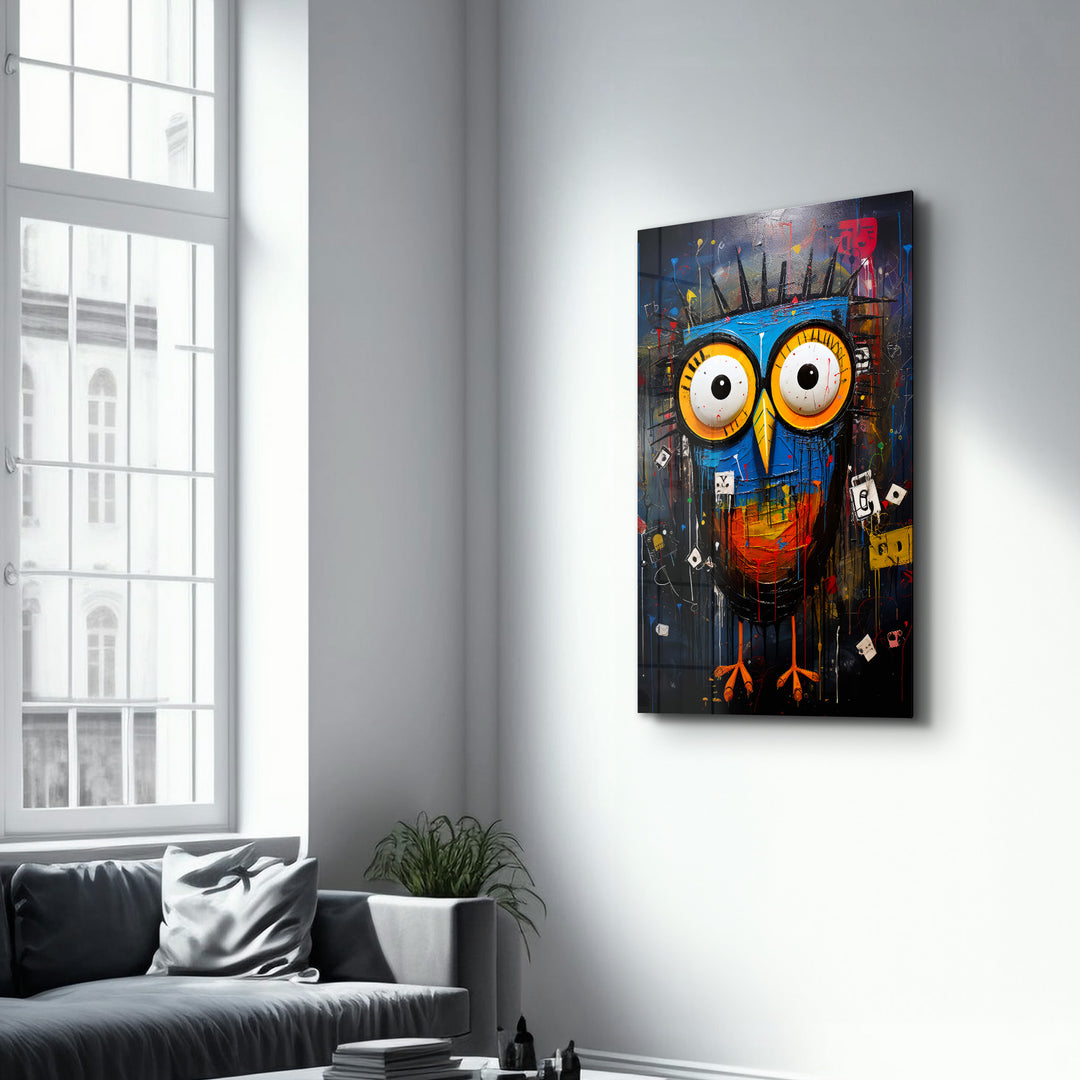 Owl Portrait | Glass Wall Art