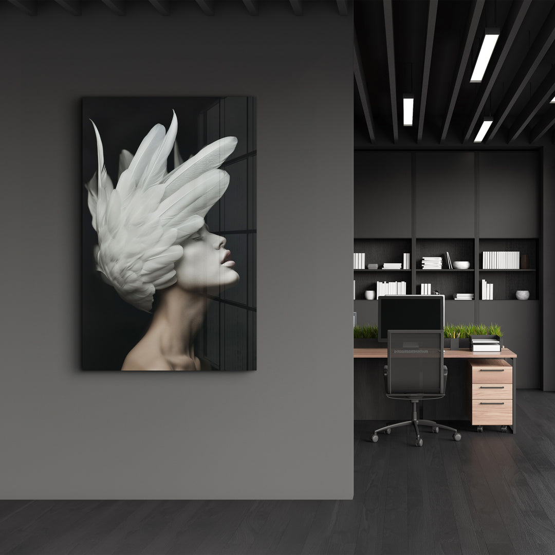 Angel Head - Contemporary Glass Wall Art