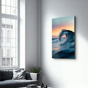 Small Wave in the Ocean | Glass Wall Art - ArtDesigna Glass Printing Wall Art