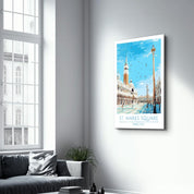 St. Marks Sqaure-Venice Italy-Travel Posters | Glass Wall Art - ArtDesigna Glass Printing Wall Art