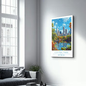 Central Park-New York USA-Travel Posters | Glass Wall Art - ArtDesigna Glass Printing Wall Art