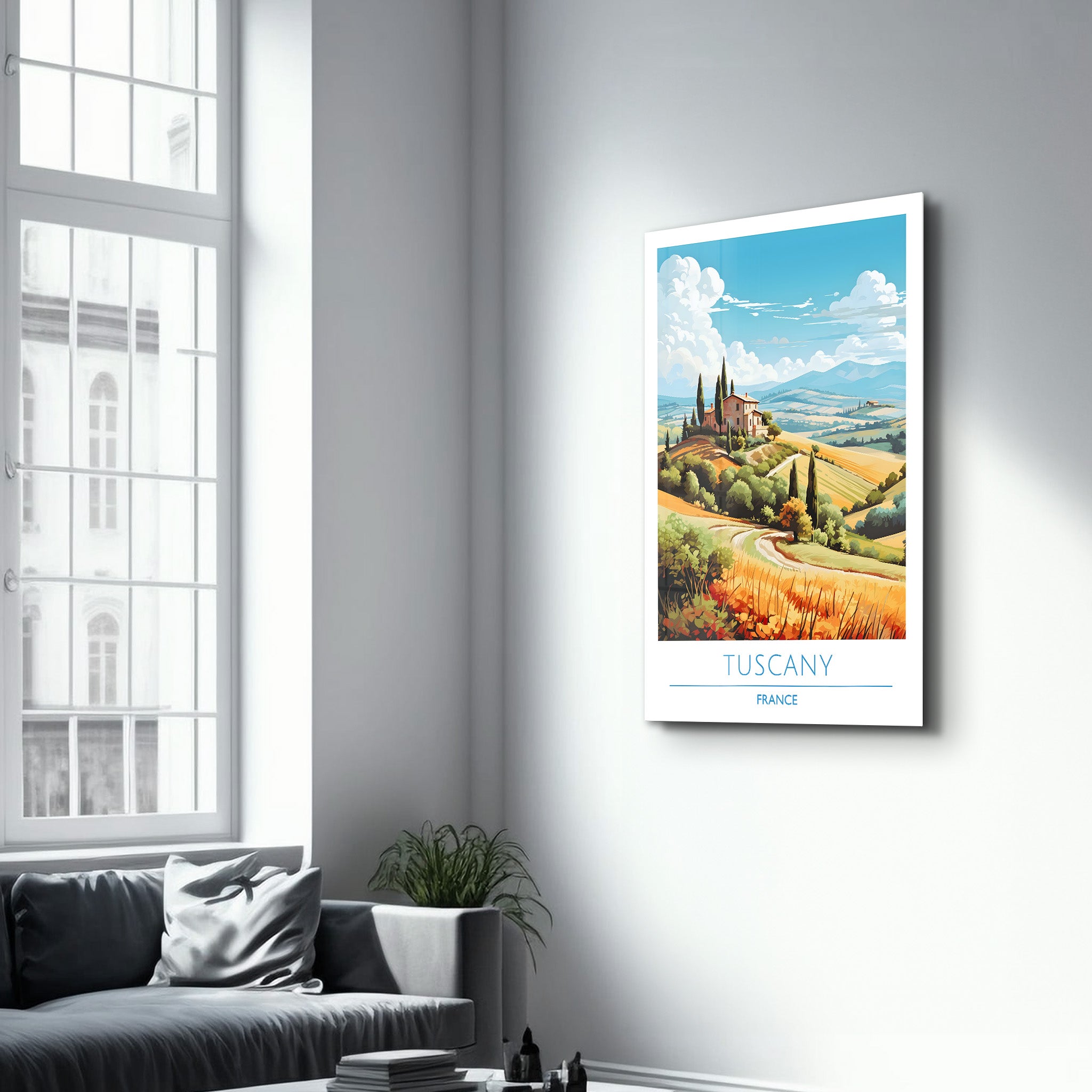 Tuscany France-Travel Posters | Glass Wall Art