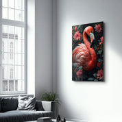 Beautiful Flamingo - Glass Wall Art