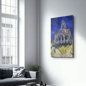 Vincent van Gogh's The Church at Auvers (1890) | Glass Wall Art - Artdesigna