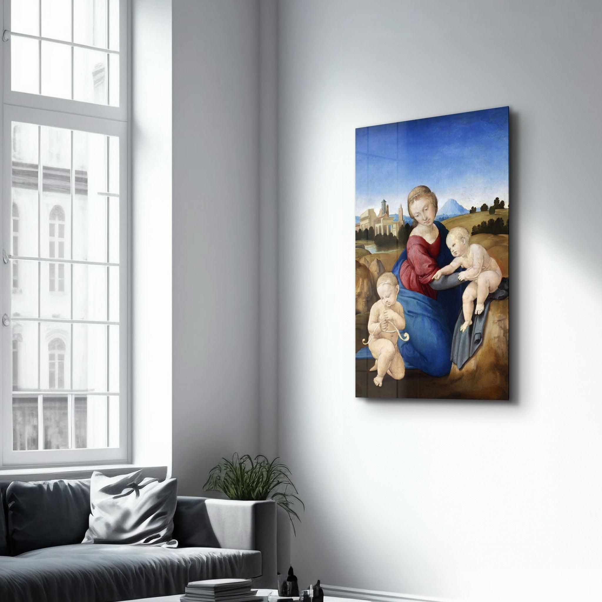 Raphael's Madonna and Child with the Infant Saint John (1508) | Glass Wall Art - ArtDesigna Glass Printing Wall Art