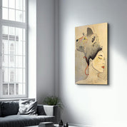 Lady Abstract - Hand-drawn Image | Glass Wall Art - ArtDesigna Glass Printing Wall Art