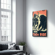 Risk, Then Rise - Motivational Glass Wall Art