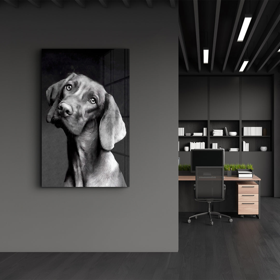 ・"Innocent Dog"・Glass Wall Art - ArtDesigna Glass Printing Wall Art