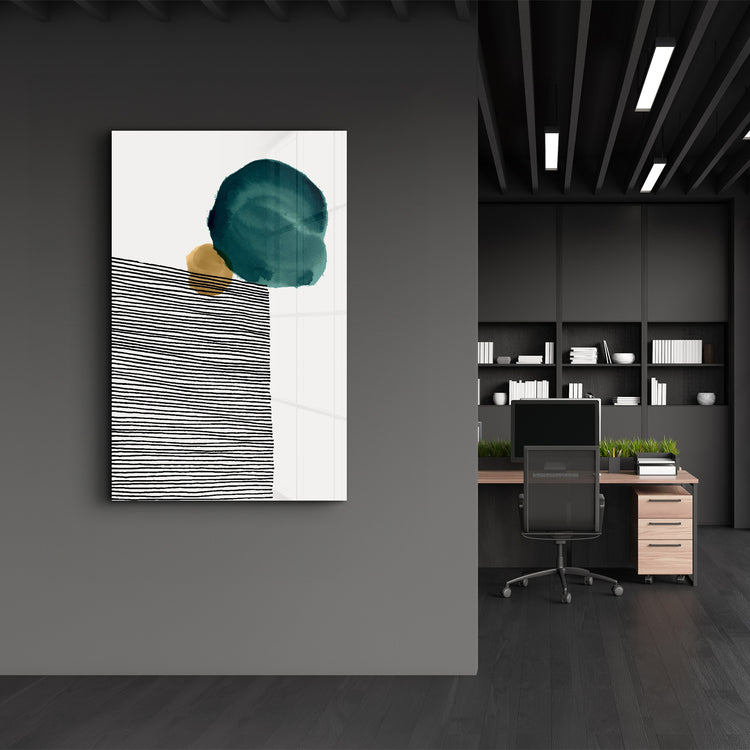 ・"Abstract Shapes V3"・Glass Wall Art - ArtDesigna Glass Printing Wall Art