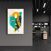 Abstract Colorful Face V3 | Glass Wall Art - ArtDesigna Glass Printing Wall Art