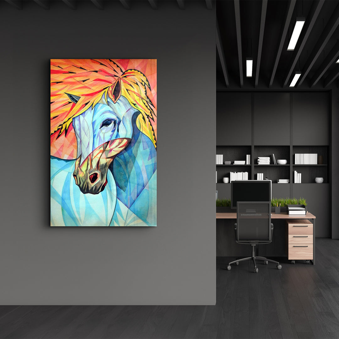 ・"Cool Horse"・Glass Wall Art - ArtDesigna Glass Printing Wall Art