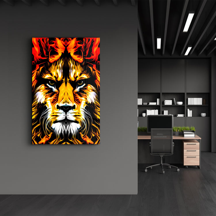 ・"The Big Cat"・Glass Wall Art - ArtDesigna Glass Printing Wall Art