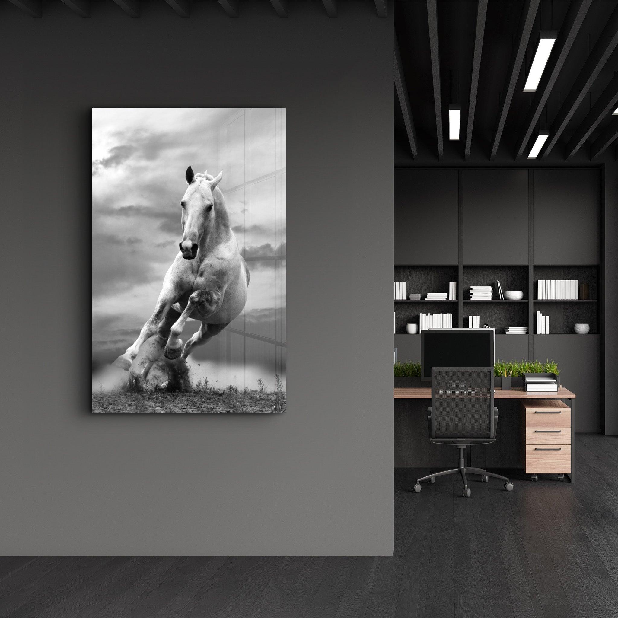 Running Horse | Glass Wall Art - ArtDesigna Glass Printing Wall Art