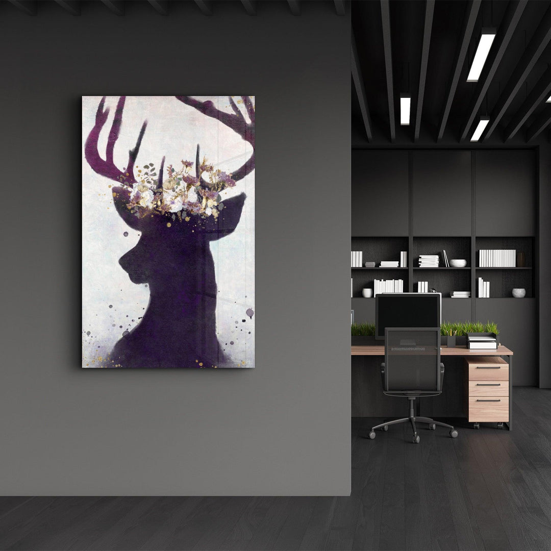 ・"Deer"・Glass Wall Art - ArtDesigna Glass Printing Wall Art