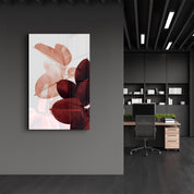 Abstract Leaves V2 | Glass Wall Art - ArtDesigna Glass Printing Wall Art