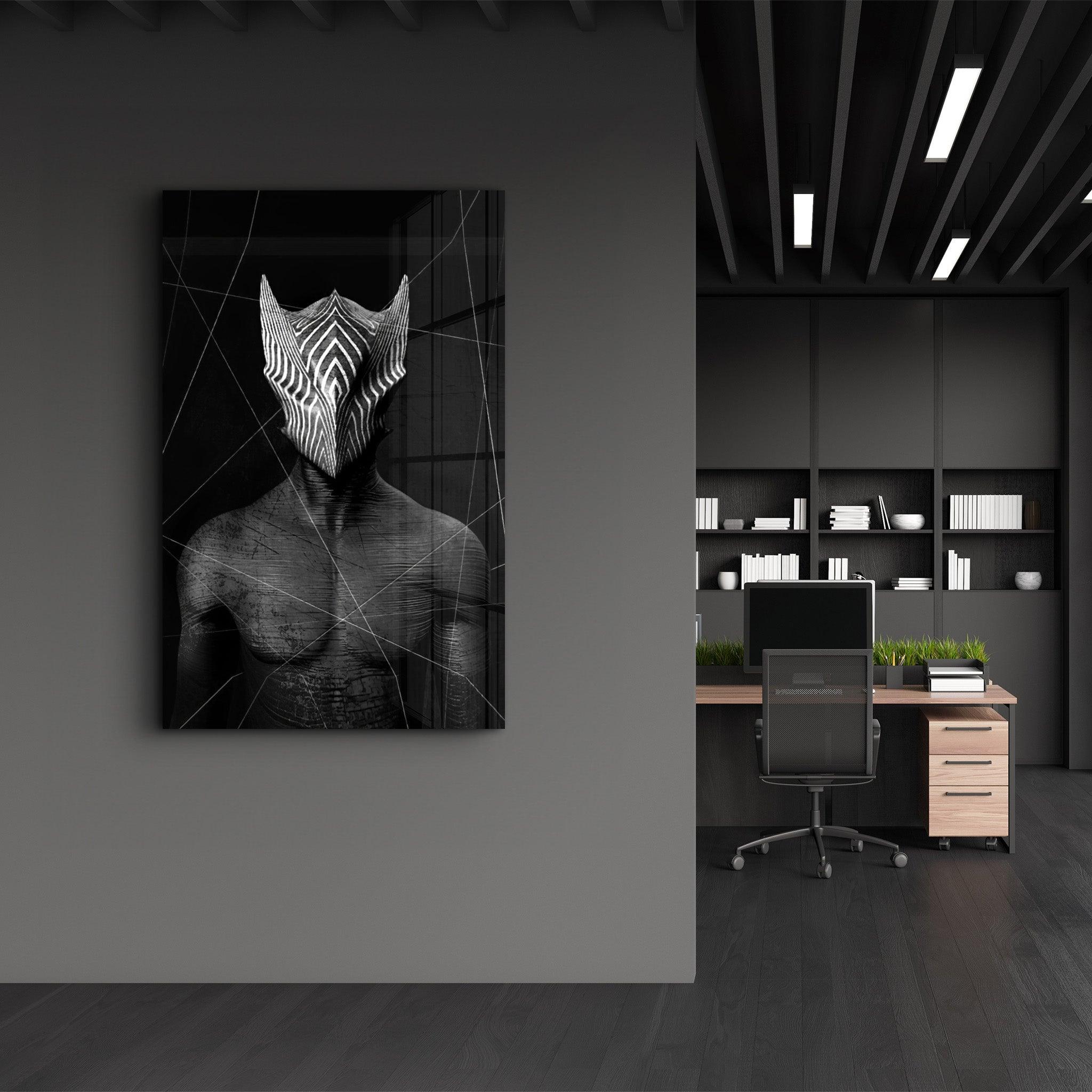 Abstract Masked Man V1 | Glass Wall Art - ArtDesigna Glass Printing Wall Art