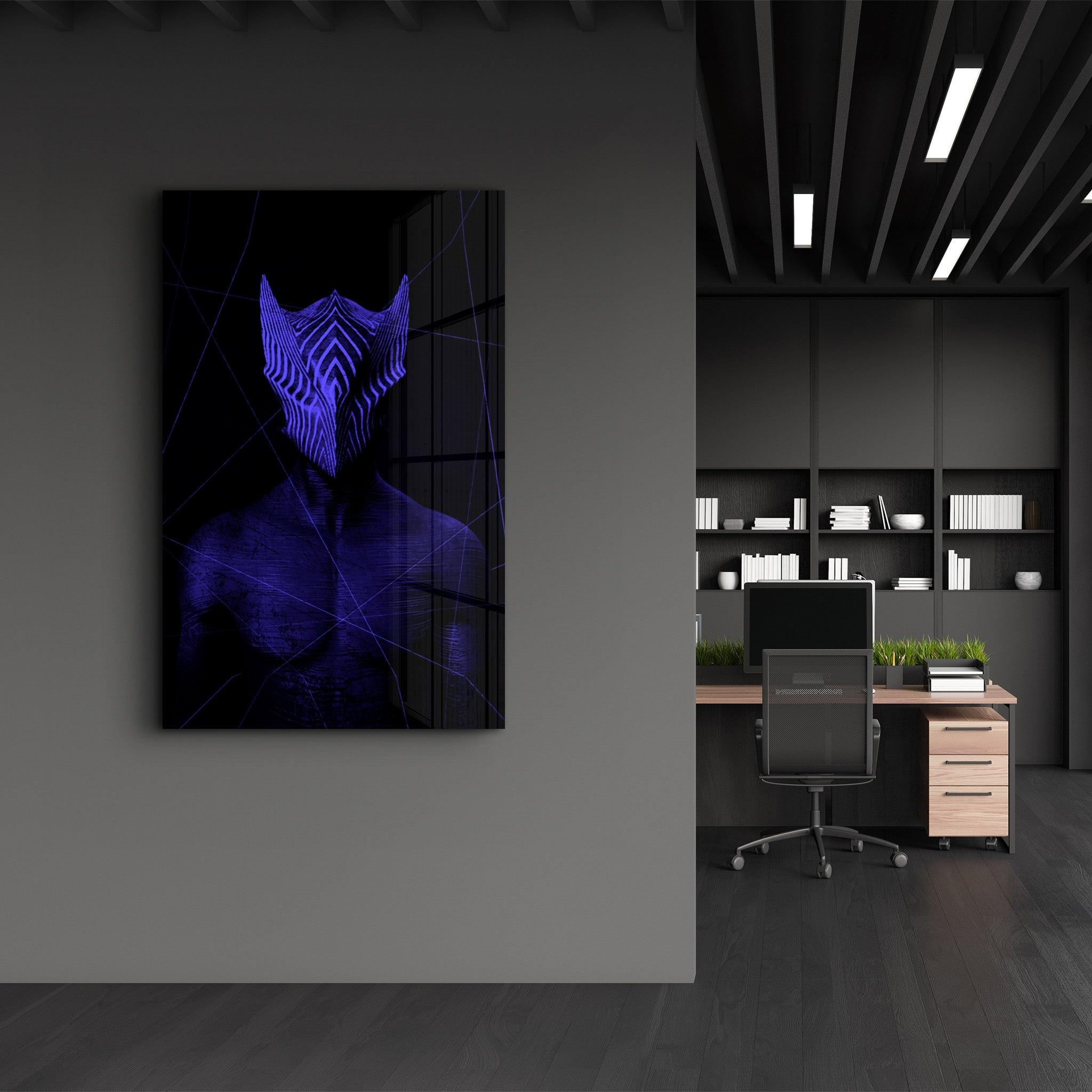 Abstract Masked Man V6 | Glass Wall Art - ArtDesigna Glass Printing Wall Art