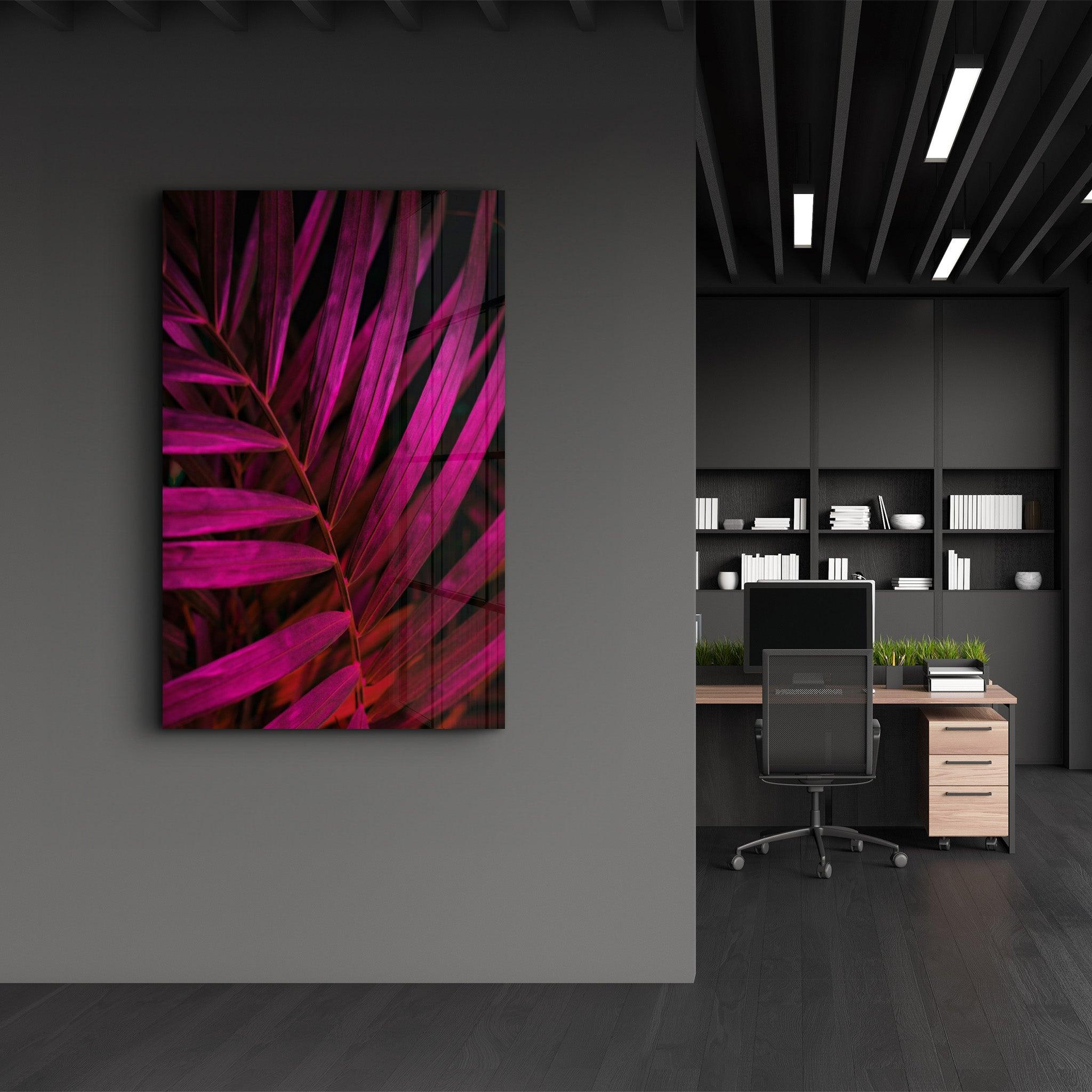 Purple Leaves | Glass Wall Art - ArtDesigna Glass Printing Wall Art