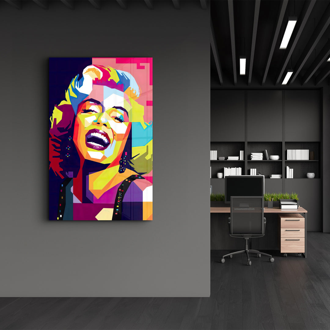 ・"Marilyn"・Glass Wall Art - ArtDesigna Glass Printing Wall Art