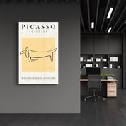 Pablo Picasso - Le Chien | Gallery Print Collection Glass Wall Art - ArtDesigna Glass Printing Wall Art