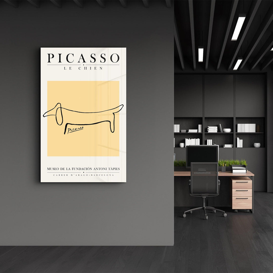 ・"Pablo Picasso - Le Chien"・Gallery Print Collection Glass Wall Art - ArtDesigna Glass Printing Wall Art