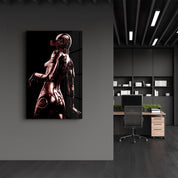 Robo Girl Bronze | Designer's Collection Glass Wall Art - ArtDesigna Glass Printing Wall Art