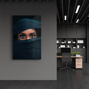 Eyes Under Cover | Designer's Collection Glass Wall Art - ArtDesigna Glass Printing Wall Art