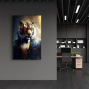 Mr. Tiger | Secret World Collection Glass Wall Art - ArtDesigna Glass Printing Wall Art