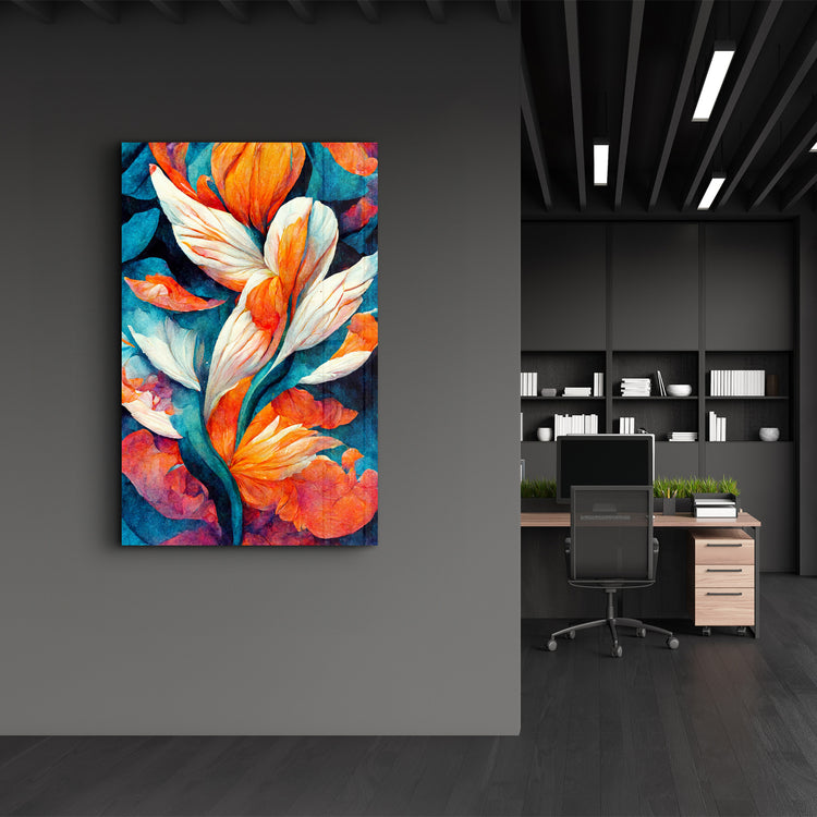 ・"Flowers of Secret Garden 2"・Designers Collection Glass Wall Art - ArtDesigna Glass Printing Wall Art